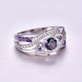 thumbnail image 2 of Pounoo New Clearance Zircon Filled Twisted Wide Face Ring S925 Women'S Ring Size 6-10 Birthday Gifts for Women Travel Essentials Multicolor, 2 of 5