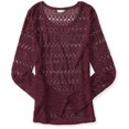 thumbnail image 1 of Aeropostale Girls Marled Knit Sweater, Rojo, 5, 1 of 2