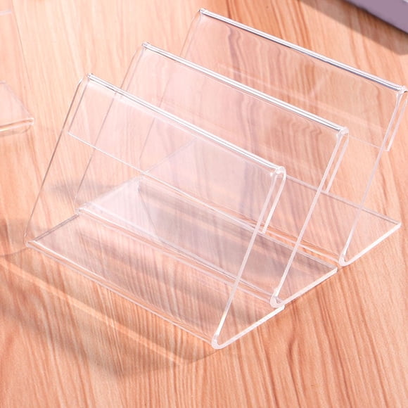 COOPHYA 30 Pcs Name Card Display Stands Acrylic Transparent Display Stand For Business Office Use