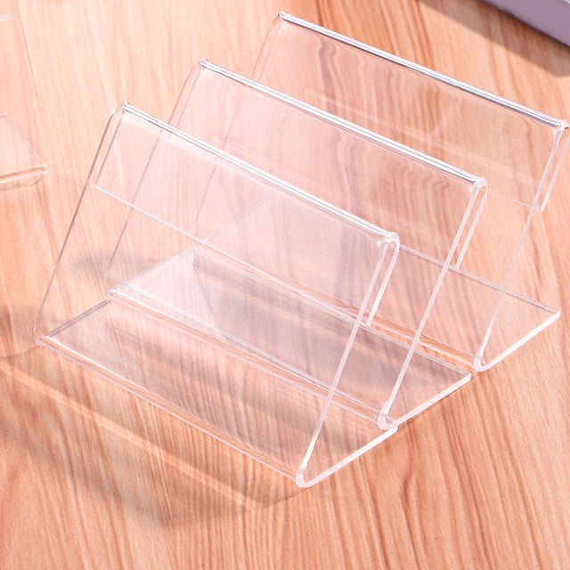 COOPHYA 30 Pcs Name Card Display Stands Acrylic Transparent Display Stand For Business Office Use