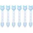 thumbnail image 1 of Cerraduras de correa de seguridad para niños-Sin herramientas o perforación-Tamaño ajustable/flexible-Adhesivo Pestillos de muebles para bebés Armarios de prueba cajones Applia 6 packs Feliz Sencillez, 1 of 4