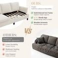 thumbnail image 2 of 89" Corduroy Sofa Couch, 3-Seater Deep Seat Sofa, Modern Upholstered Couch for Living Room, Bedroom, Apartment，Begie, 2 of 8