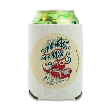 

Harry Potter Hogwarts Express Can Cooler - Drink Sleeve Hugger Collapsible Insulator - Beverage Insulated Holder