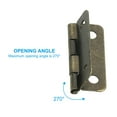 thumbnail image 3 of Uxcell Small Butt Hinges 1 inch, Jewelry Box Hinge with Screw for Jewelry Wooden Boxes, Brown 10 Pack, 3 of 6