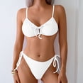 thumbnail image 2 of MSJUHEG Sporty Bikini Sets for Women,Thong String 2 Piece Bikini Set,Bikini Tops Full Coverage Bottoms,Bikinis Set,High Cut Swimsuit,Bathing Suits,Bralette Bikini Set White L, 2 of 6