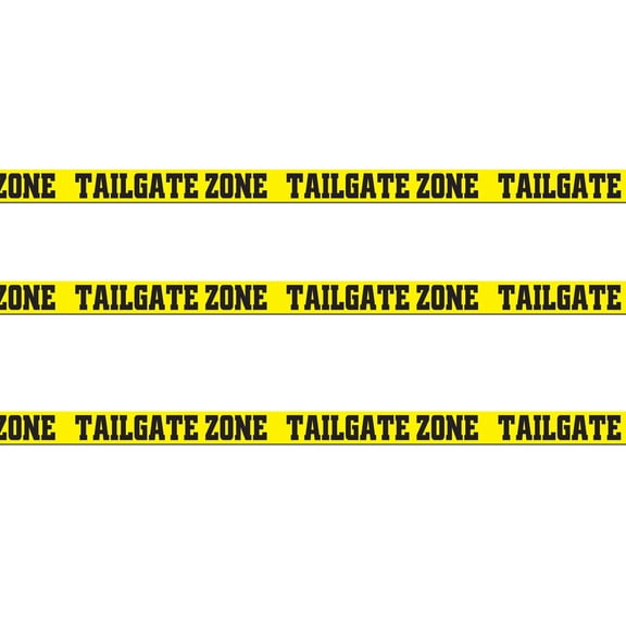 Beistle 3 Piece Plastic Tailgate Zone Streamers for Sports Theme Football Game Day Party Decorations 3" x 20' Black Yellow