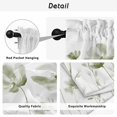 thumbnail image 5 of Sage Green Flowers Tier Curtains, Watercolor Retro White Floral Leaves Light Filtering Kitchen Curtains, 2Pcs Rod Pocket Half Window Treatments Panels for Sink Cafe Cabinet Camper 27.5x24 Inches, 5 of 9