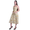 thumbnail image 2 of Moomaya Printed Cotton Casual Spaghetti Strap Dress Flared Maxi Summer Dresses For Women, 2 of 7
