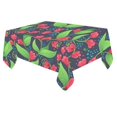 thumbnail image 1 of BSDHOME Beautiful Red Flowers Cotton Linen Tablecloth 60x84 inches Tablecover Desk Table Cloth For Dining Room, Tea Table, Picnics, Parties, 1 of 4
