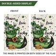 thumbnail image 4 of St Patricks Day House Flag 28 x 40 Inch Shamrock in the Boot Decorative Double Sided Large Flag for Farmhouse Yard Outdoor Holiday Decor, 4 of 5