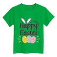 thumbnail image 4 of MIASHUI T-Shirt Graphique de Pâques à Manches Courtes pour Garçons, Confortable et Décontracté, Imprimé pour Filles, Vert, 6-7 Ans, 4 of 4