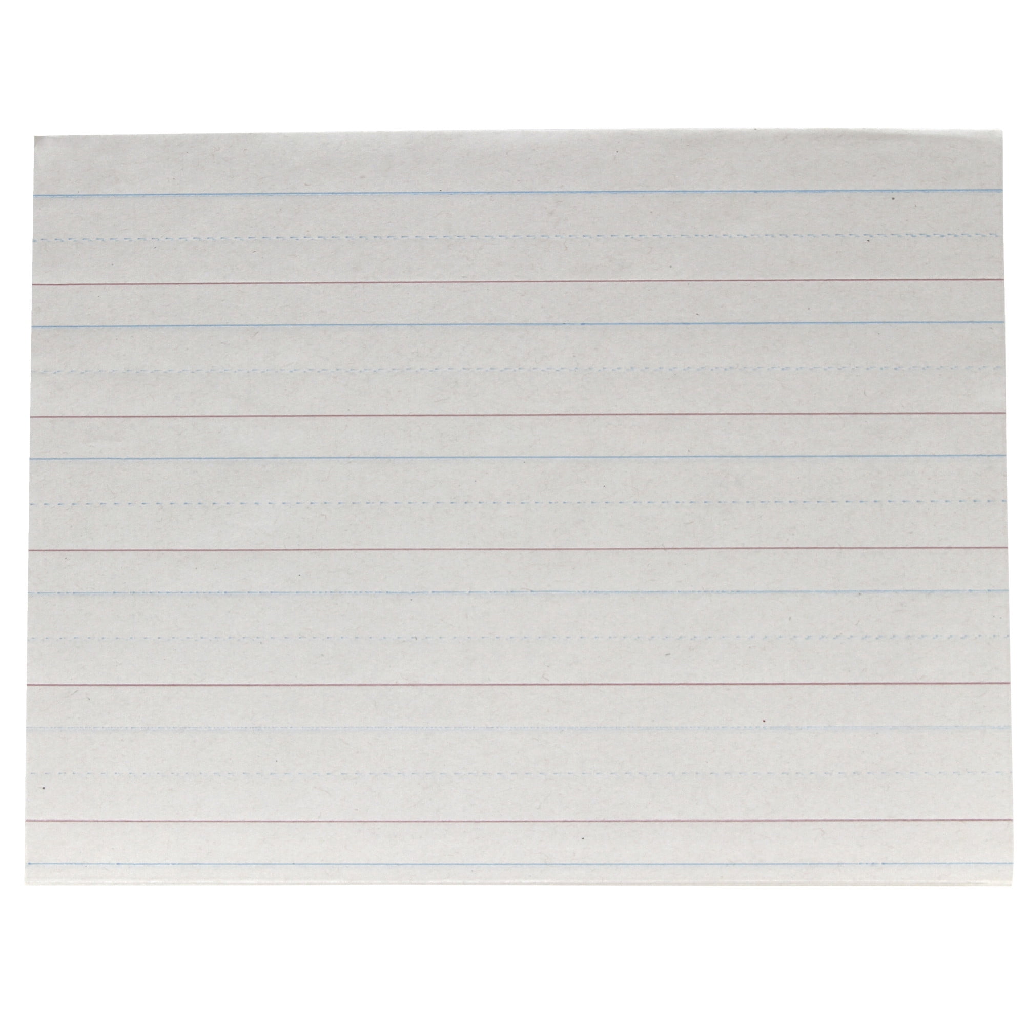 School Smart Red & Blue Newsprint Paper, 1 Inch Ruled, 11 x 81/2 Inches, 500 Sheets