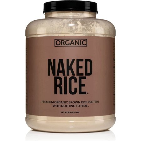Naked Rice - Organic Brown Rice Protein Powder - Vegan Protein Powder - 5Lb Bulk, GMO Free, Gluten Free & Soy Free. Plant-Based Protein, No Artificial Ingredients - 76 Servings