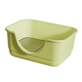 thumbnail image 4 of Inodoro para perros con pala, bandeja de arena portátil con valla elevada, bandeja de entrenamiento para orinal para conejos, animales pequeños para verde, 4 of 9