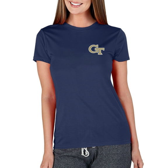 Women's Concepts Sport  Navy Georgia Tech Yellow Jackets Marathon Knit Top