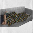 thumbnail image 5 of Leaves Soft Flannel Fleece Throw Blanket, Symmetric Abstract Rhythmic Colorful Leaf Designs on Dark Backdrop, Cozy Plush for Indoor and Outdoor Use, 50" x 60", Charcoal Grey Multicolor, by Ambesonne, 5 of 5