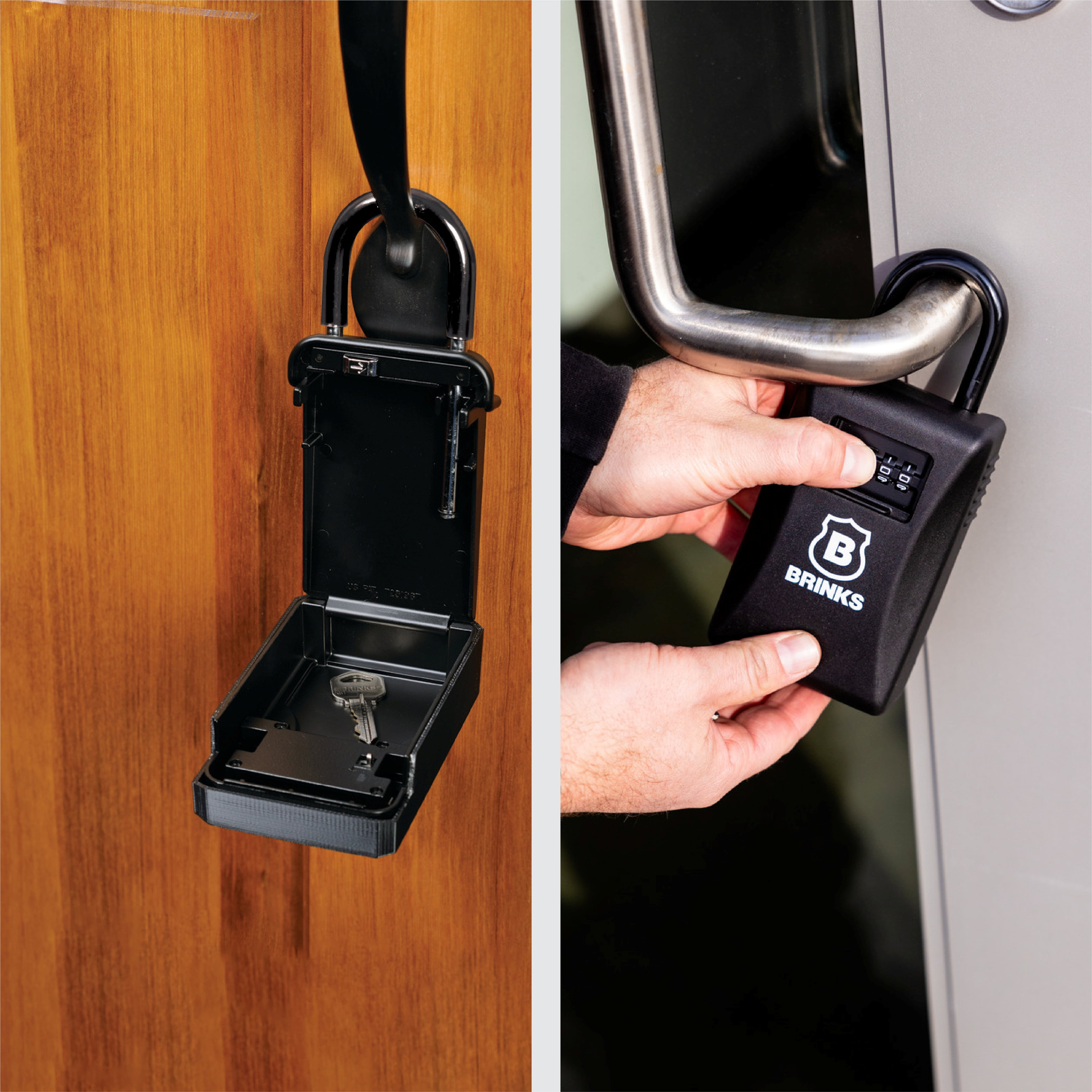 Brinks Aluminum 79mm Resettable Combination Lock Box with 1 13