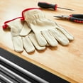 thumbnail image 6 of Hyper Tough Leather Work Gloves, Cowhide Leather, Beige, Large (HT1250L), 6 of 6
