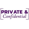 thumbnail image 1 of Printtoo Private & Confidential Self Inking Rubber Stamp Pre-Inked Office Stamp- Home Office Business Stationery, 47 x 20 mm Purple, 1 of 7