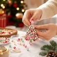 thumbnail image 4 of DIY Christmas Tree Beaded Ornament Kit, 3D Crystal Bead Mini Tabletop Xmas Tree Craft Set, Handmade Sparkling Ornament Kits Holiday Home Decor & Gift for Diy Art Lovers, 4 of 7