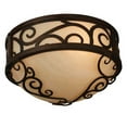 thumbnail image 2 of Meyda Tiffany 127259 Lilliana 3 Light 12" Wide Flush Mount Bowl Ceiling Fixture - Red Rust, 2 of 5
