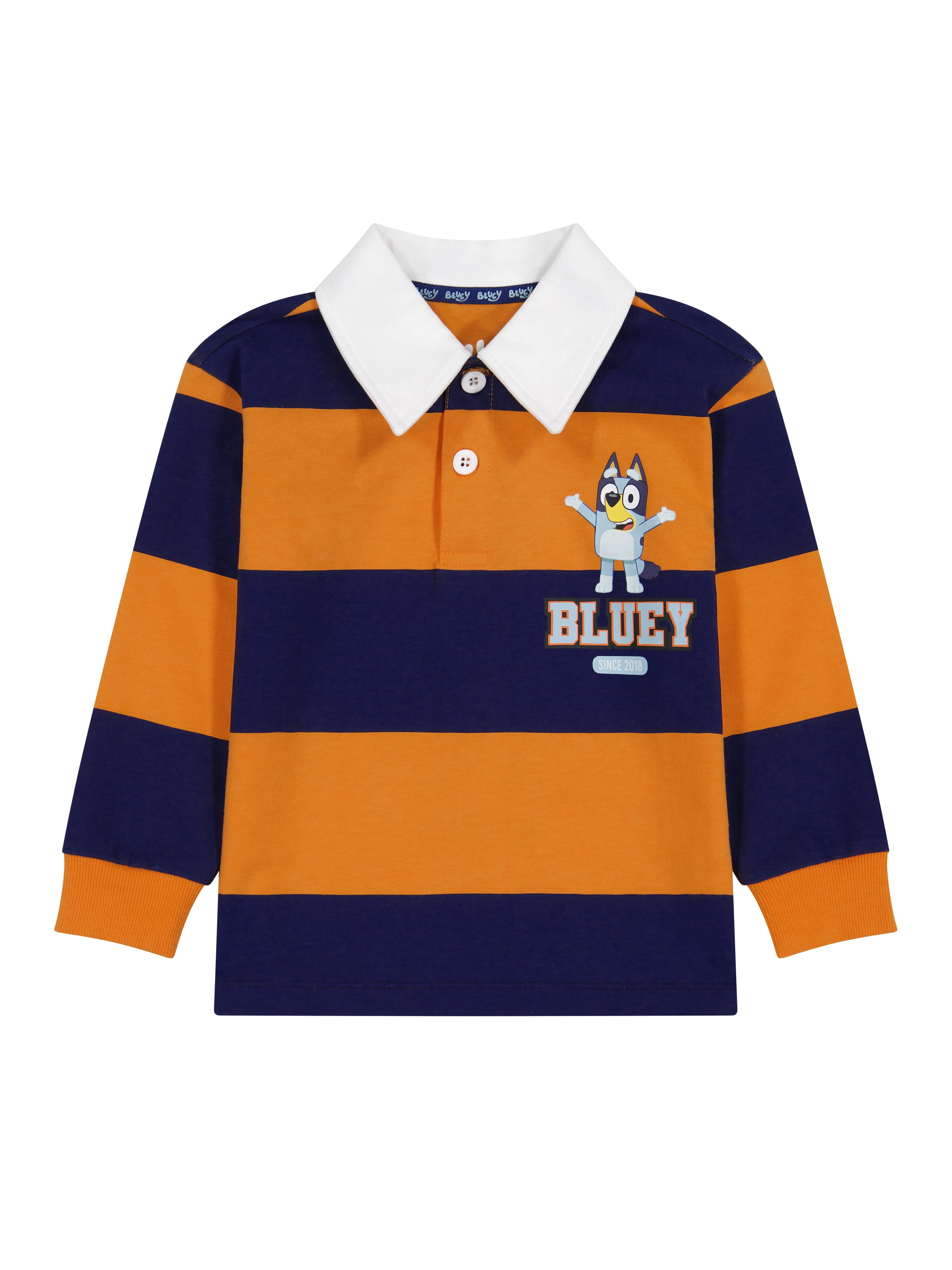 BBC Worldwide Bluey Toddler Boy Long Sleeve Rugby Polo Shirt