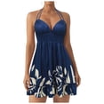 thumbnail image 1 of Vestido boho sin mangas con estampado floral y cuello en V para mujer: prenda ligera y transpirable para la playa y el verano informal, tallas S-XL, 1 of 7