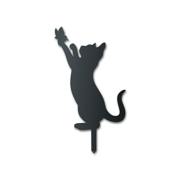 Metal Playful Cat Garden Stake | Up to 24" | Over 20 Color Options