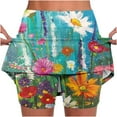 thumbnail image 2 of Feancey Floral Print Skorts for Women Casual High Waist Mini Skirts with Shorts 2025 Womens Plus Size Workout Skorts Summer Athletic Tennis Shorts Sales Today, 2 of 6