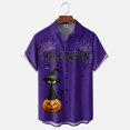 thumbnail image 5 of LIIPEE Halloween Graphic Shirt For Men Short Sleeve Turn Down Collar Button Up Shirts Male Comfortable Breathable Party Tops,XXL, 5 of 5