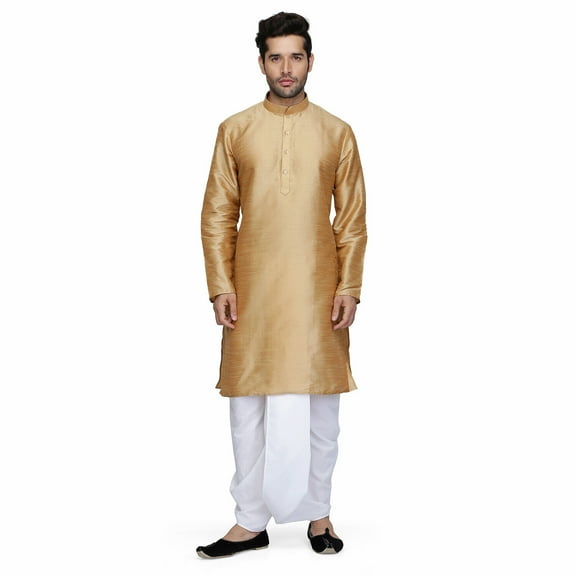 Mens Silk Blend Bollywood Style Designer Party Wear Indian Ethnic Dhoti Kurta