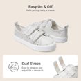thumbnail image 2 of DREAM PAIRS Girls' Sneakers, Toddler Canvas Shoes with Hook-and-Loop Closure, Lightweight Breathable Casual Shoes with Playful Design, 2 of 5