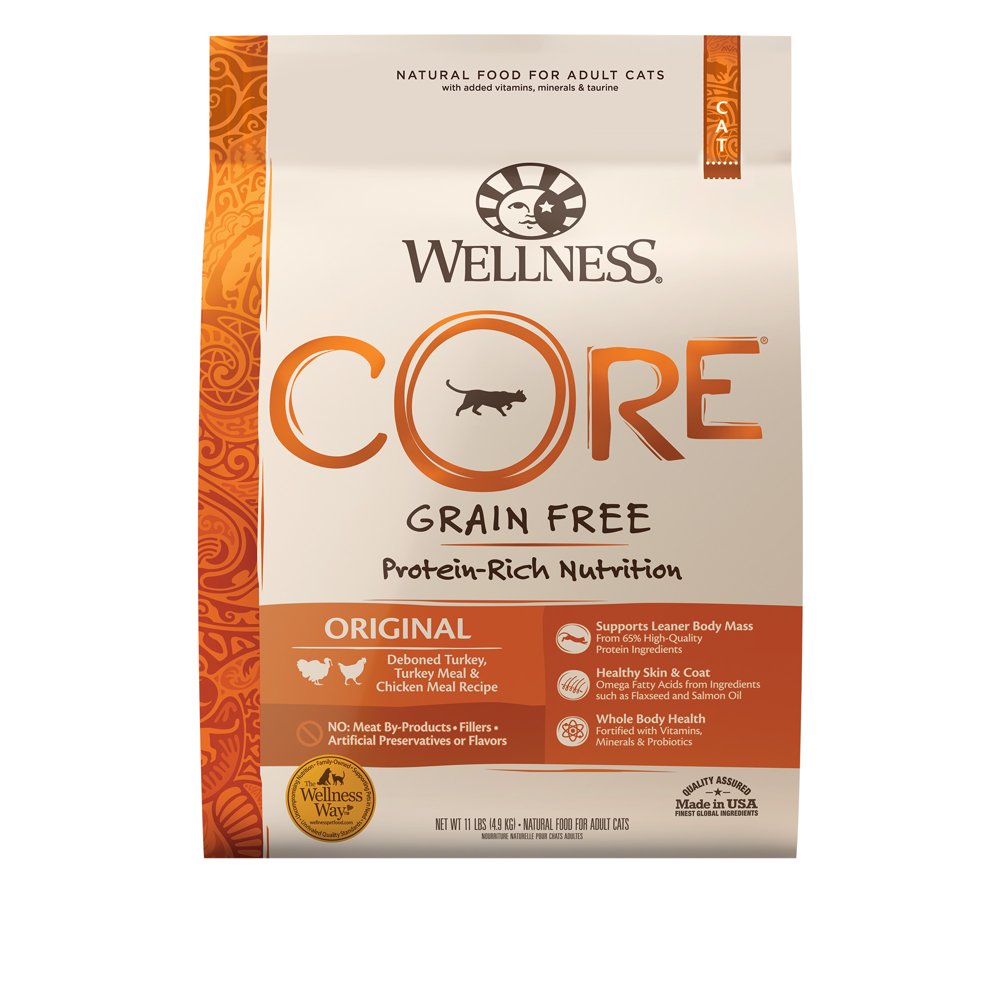 Wellness CORE GrainFree Original Formula Dry Cat Food, 11 Pound Bag