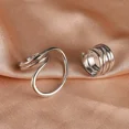 thumbnail image 4 of 2pcs/set Women Rings Exaggerated Lines Rings for Women Fashion Simple Distorted Geometric Party Statement Designer Jewelry Gift Gold resizable, 4 of 5