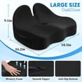 thumbnail image 2 of Cojín para asiento CushZone de espuma viscoelástica ergonómico para soporte de ciática, 2 of 7