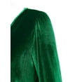 thumbnail image 5 of TiaoBug Womens Velvet Midi Dress V Neck Long Sleeve Flowy Evening Party A-Line Dresses Green XL, 5 of 7