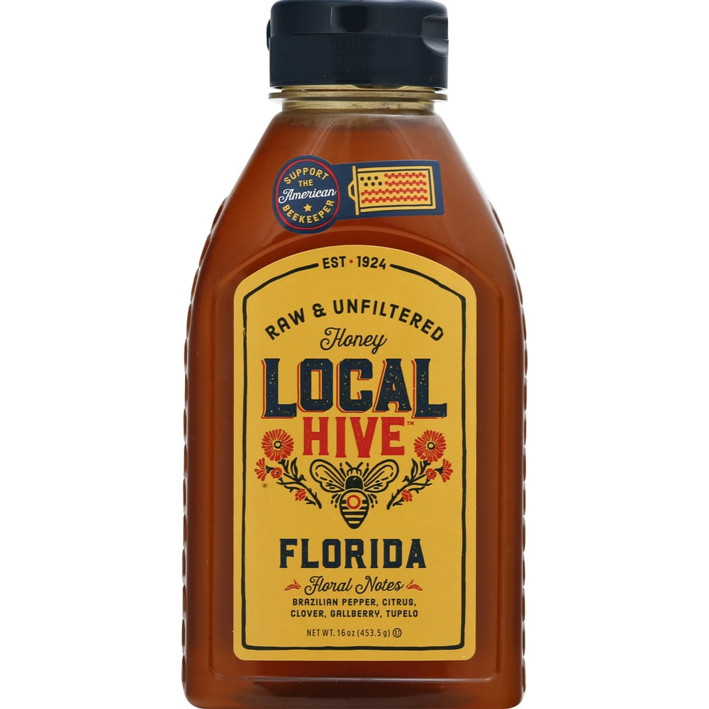 Local Hive Raw & Unfiltered Florida Honey 16 oz