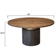 thumbnail image 4 of World Interiors Vallarta 60" Round Mango Wood Two Tone Dining Table in Brown, 4 of 4