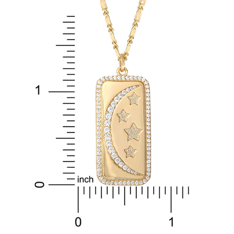 【購入証明書付き】STAR JEWELRY GIRL ⭐︎SMILING MOON JS Jessica Simpson Women's Gold Plated Sterling Silver CZ