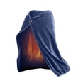 thumbnail image 1 of Wosthever Manta eléctrica para mujer USB invierno cálido clima frío franela chal calentado viaje Unisex capa hogar Oficina lavable Suministros térmicos Azul Wosthever HA070958-01B, 1 of 6