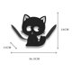 thumbnail image 2 of Portarrollos de papel higiénico de metal negro con patas en forma de gato, 2 of 5