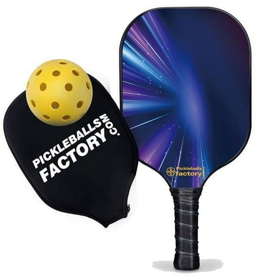 Pickleball Factory PB00040-8-C Pickleball Paddles for Sale - Beam of Lights Lightweight Pickleball Paddles, Performance Pickleball Best Pro Pickleball Paddles 2022, Carbonfiber Graphite