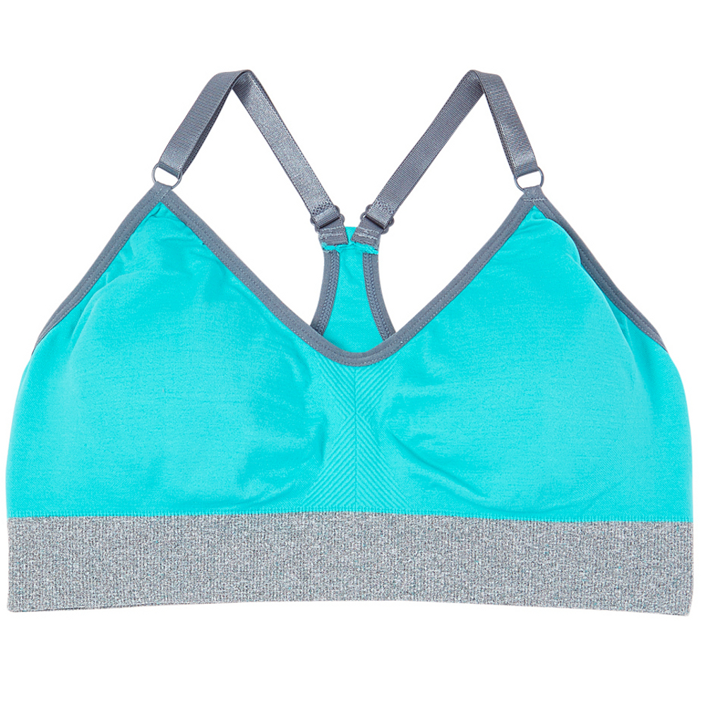 Women's Turquoise Wireless Racerback Sports Bra S - Walmart.com