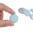 thumbnail image 4 of 10uds 36L Tela Paño Cubierto Botón 23mm Redondo Metal Vástago Costura Botones para Trajes Vestido Blusas, Azul, 4 of 5