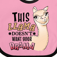 thumbnail image 4 of Inktastic This Llama Doesn't Want Your Drama Cute Llama Boys or Girls Baby Bib, 4 of 4