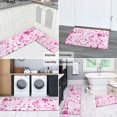thumbnail image 5 of Pink Breast Cancer Kitchen Rugs Sets Of 2,Anti Fatigue Kitchen Mat Rugs Non Slip Washable,Decorative Kitchen Floor Mats for Kitchen,Sink,Laundry,17"x30"+17"x47", 5 of 7