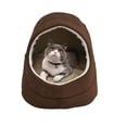 thumbnail image 3 of GOOPAWS Covered Cat & Dog Bed, Coffee, 3 of 7