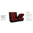 thumbnail image 4 of FH Group Striking Striped Seat Covers fro Auto, 2 Headrest Cover Full Set,  Black and Red, 4 of 6