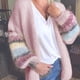 thumbnail image 3 of Cárdigan de mohair de rayas de colores llamativos para otoño e invierno, chaqueta de punto de Europa y Estados Unidos, cárdigan de mujer, 3 of 5