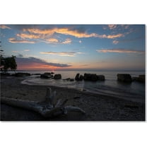 Trademark Fine Art "Magic on the Shores of Lake Erie" Canvas Art by Kurt Shaffer